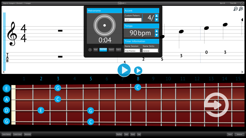 Purely Lute Screenshot Custom Metronome