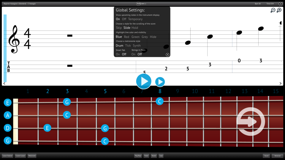 Purely Lute Screenshot Settings