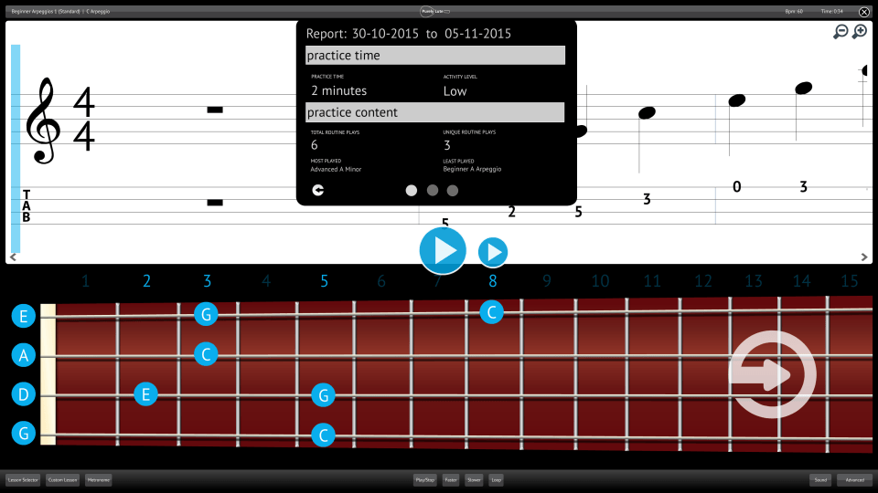 Purely Lute Screenshot Reporting Measuring Progress